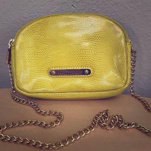 Juicy Couture, yellow, leather bag, purse